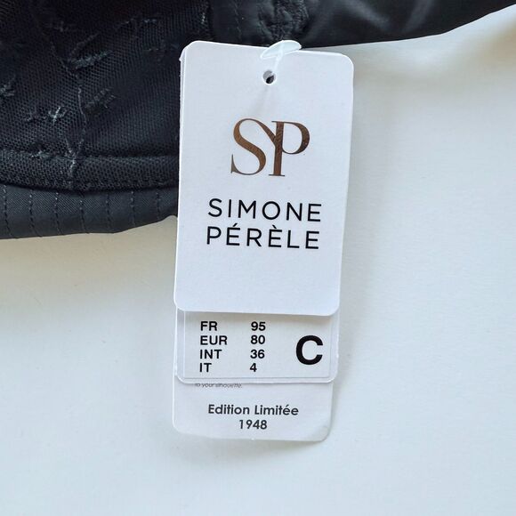 NWT Simone Perele 1948 Collection Limited Edition Padded Demi Bra Black Size 36C - Picture 11 of 15